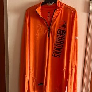 New Era Men's Bright Orange Quarter-Zip Jacket